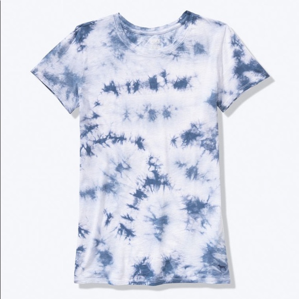 💙 PINK VS Tie Dye Perfect Crew Tee 💙